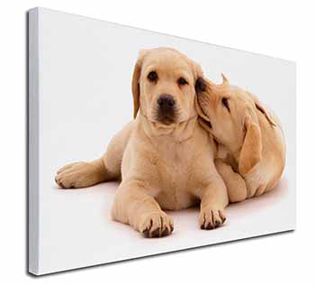 Yellow Labrador Dogs Canvas X-Large 30"x20" Wall Art Print