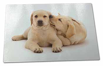 Large Glass Cutting Chopping Board Yellow Labrador Dogs