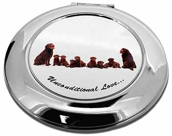 Chocolate Labradors-Love Make-Up Round Compact Mirror