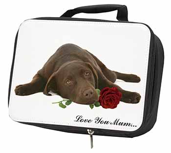 Choc Labrador with Rose 