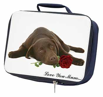 Choc Labrador with Rose 