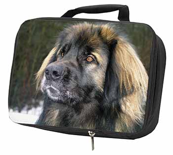 Black Leonberger Dog Black Insulated School Lunch Box/Picnic Bag