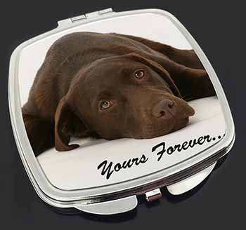 Chocolate Labrador Dog Love Make-Up Compact Mirror