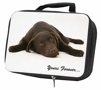 Chocolate Labrador Dog Love Black Insulated School Lunch Box/Picnic Bag