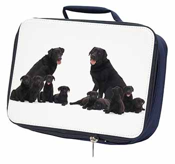 Black Labradors Navy Insulated School Lunch Box/Picnic Bag