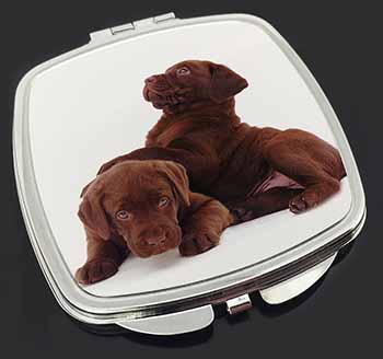 Chocolate Labrador Puppies Make-Up Compact Mirror