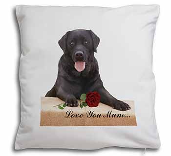 Black Lab with Rose 