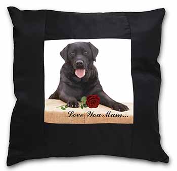 Black Lab with Rose 