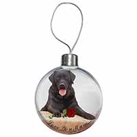 Black Lab with Rose 