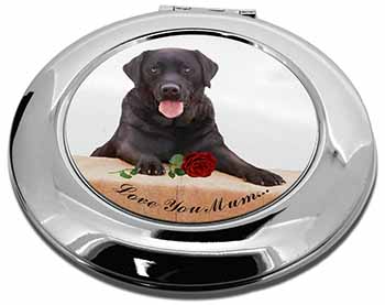 Black Lab with Rose 