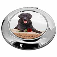 Black Lab with Rose 