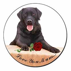 Black Lab with Rose 