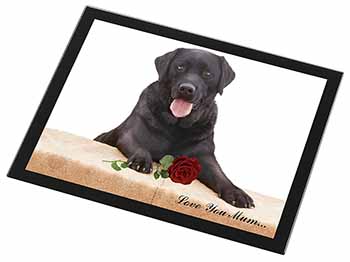 Black Lab with Rose 