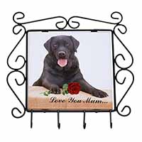 Black Lab with Rose 