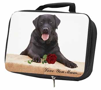 Black Lab with Rose 