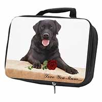 Black Lab with Rose 