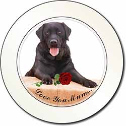 Black Lab with Rose 