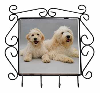 Labradoodle Dog Wrought Iron Key Holder Hooks