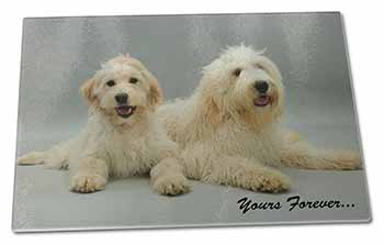 Large Glass Cutting Chopping Board Labradoodle Dogs 