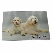 Large Glass Cutting Chopping Board Labradoodle Dogs 