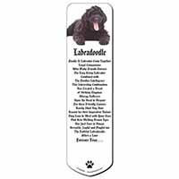 Black Labradoodle Dog Bookmark, Book mark, Printed full colour