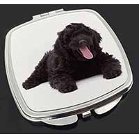 Black Labradoodle Dog Make-Up Compact Mirror