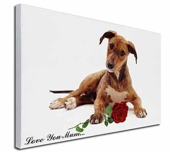 Lurcher with Rose 