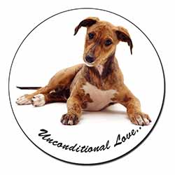 Lurcher Dog-With Love Fridge Magnet Printed Full Colour