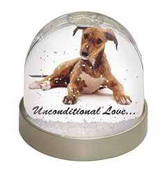 Lurcher Dog-With Love Snow Globe Photo Waterball