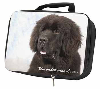 Newfoundland Dog-With Love Black Insulated School Lunch Box/Picnic Bag