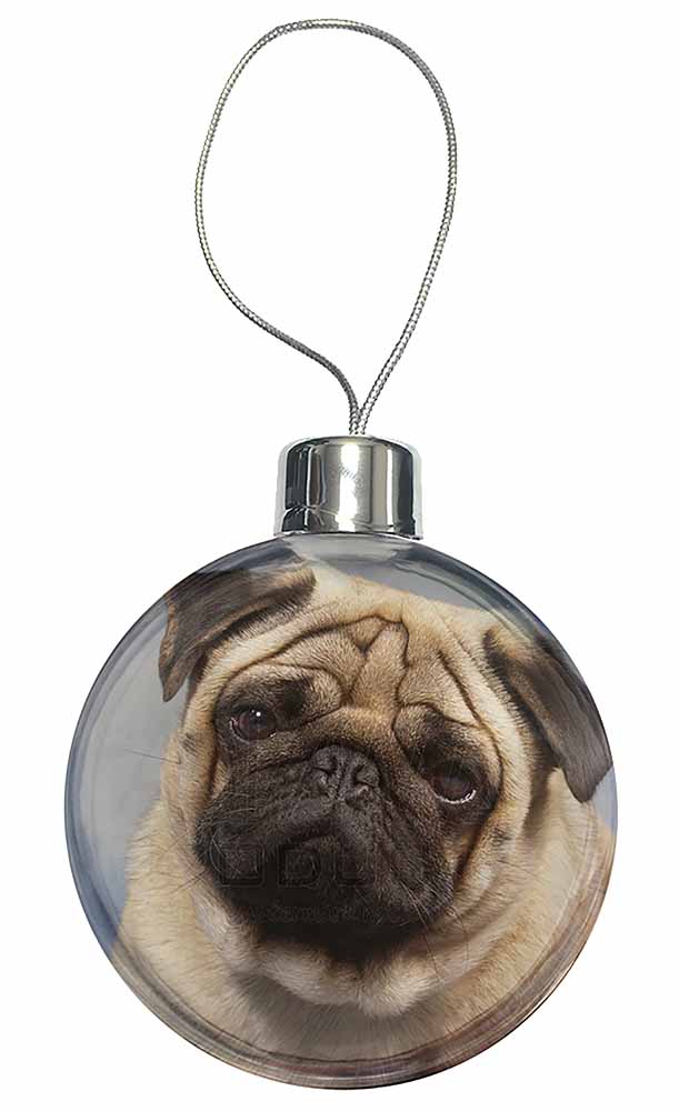 Promotional Fawn Pug Dog Christmas Bauble ID:46432