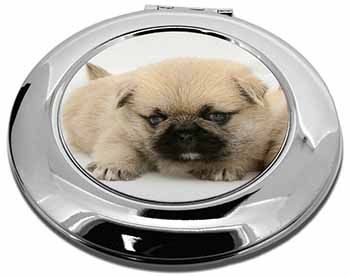 Pugzu Dog Make-Up Round Compact Mirror