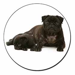 Pug Dog and Puppy Fridge Magnet Printed Full Colour