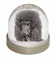 Black Poodle Dog Photo Snow Globe Waterball