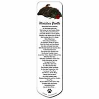 Miniature Poodle Dog with Red Rose Bookmark, Book mark, Printed full colour