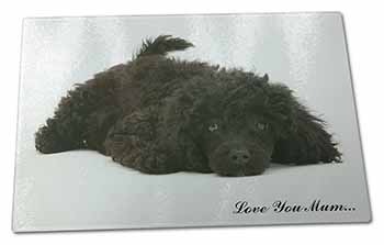 Large Glass Cutting Chopping Board Miniature Poodle 