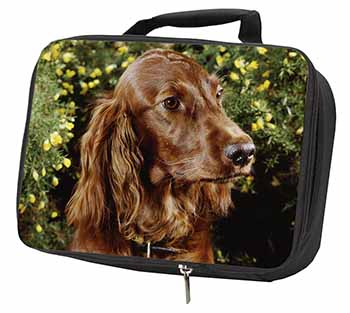 Irish Red Setter Dog Black Insulated School Lunch Box/Picnic Bag