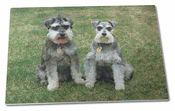 Large Glass Cutting Chopping Board Schnauzer Dogs