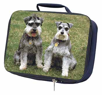 Schnauzer Dogs Navy Insulated School Lunch Box/Picnic Bag