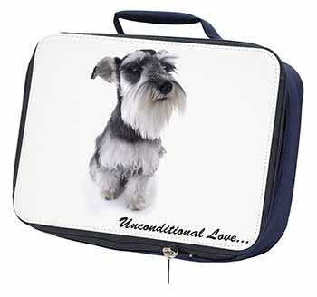 Schnauzer Dog-Love Navy Insulated School Lunch Box/Picnic Bag