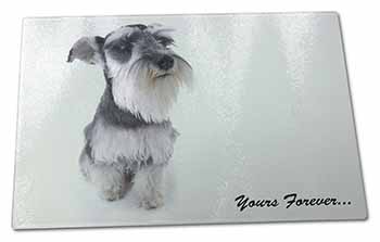 Large Glass Cutting Chopping Board Schnauzer Dog 