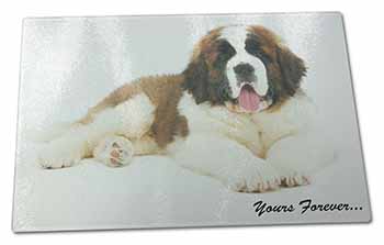 Large Glass Cutting Chopping Board St Bernard Dog 