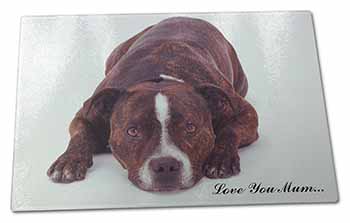 Large Glass Cutting Chopping Board Staffie Bull Terrier 