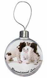 Cocker Spaniel and Kitten -Love Christmas Bauble