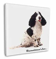 Cocker Spaniel With Love Square Canvas 12"x12" Wall Art Picture Print