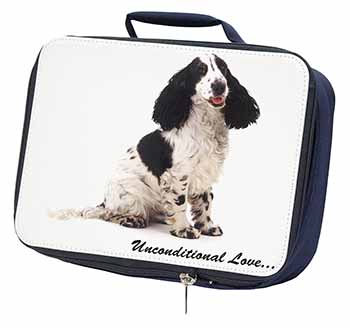 Cocker Spaniel With Love Navy Insulated School Lunch Box/Picnic Bag