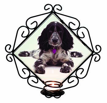 Cocker Spaniel Dog Breed Gift Wrought Iron Wall Art Candle Holder