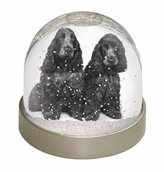 Blue Roan Cocker Spaniel Dogs Photo Snow Globe Waterball