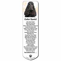 Black Cocker Spaniel Dog Bookmark, Book mark, Printed full colour