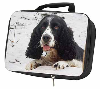 Blue Roan (Black+White) Cocker Spaniel Black Insulated School Lunch Box/Picnic B